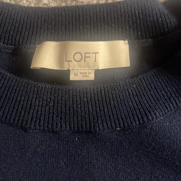 Loft Stripe Layered Mixed Media Sweater - Picture 5 of 5